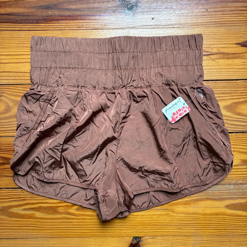 FP Movement by Free People Rust Orange Copper Athletic Shorts, NWT, XL